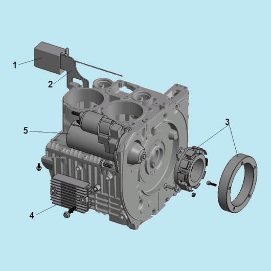 Блок отключения ТНВД и стартер Champion DG10000E